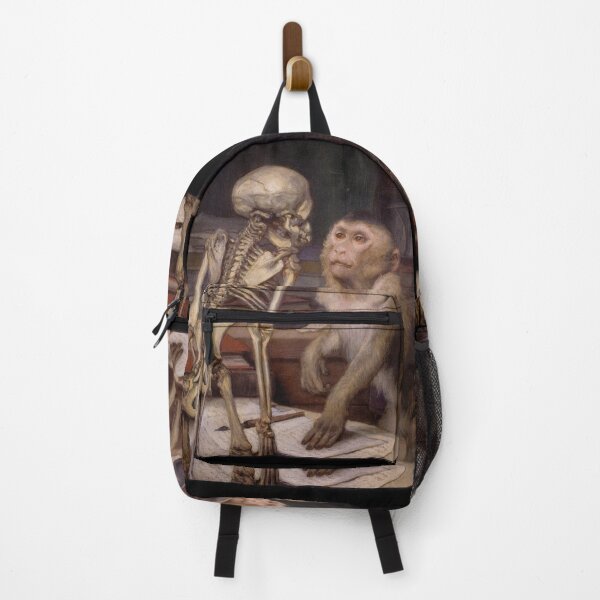 Item preview, Monkey before skeleton, by Gabriel von Max designed and sold by TeeARTHY.