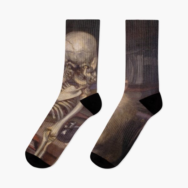 Item preview, Monkey before skeleton, by Gabriel von Max  designed and sold by TeeARTHY.