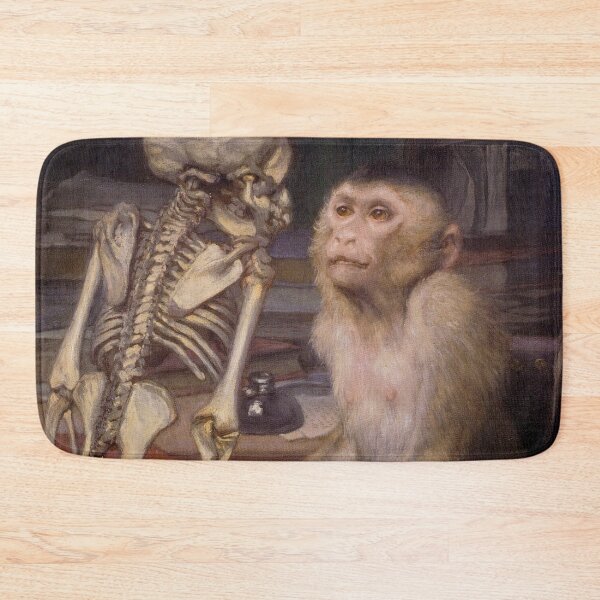 Item preview, Monkey before skeleton, by Gabriel von Max  designed and sold by TeeARTHY.