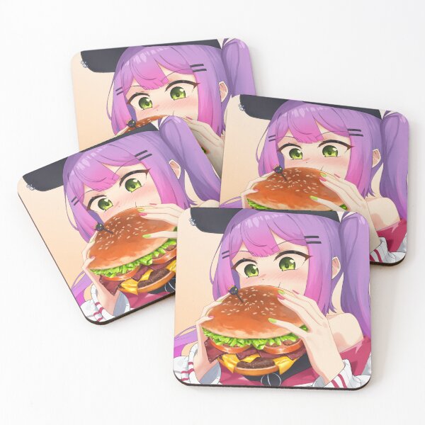 Item preview, Anime Girl Eating a Burger designed and sold by SgtAwesomeness.