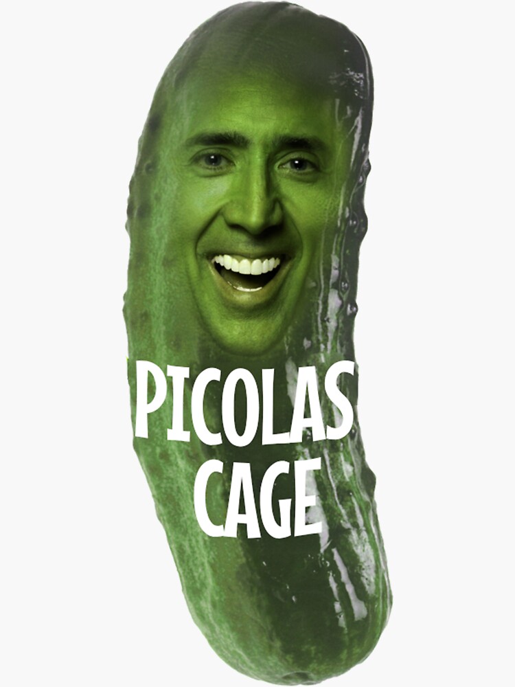 "Picolas Cage" Sticker for Sale by somecutestuff Redbubble