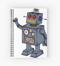 Retro Robot Spiral Notebook