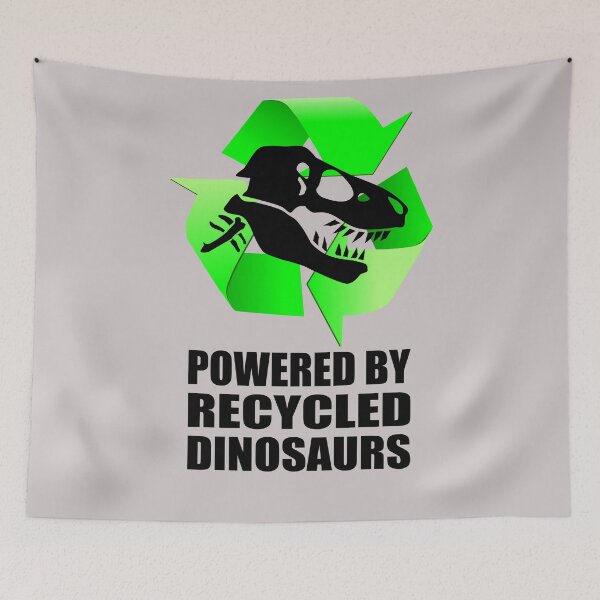 Item preview, Powered by Recycled Dinosaurs T-Rex designed and sold by birdo-art.