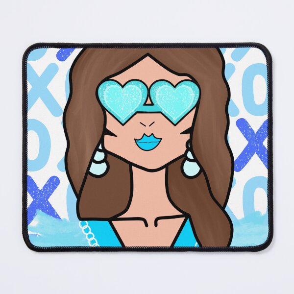 Item preview, Preppy blue funky girl designed and sold by mollsdesignss.