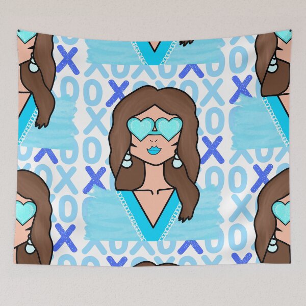 Item preview, Preppy blue funky girl  designed and sold by mollsdesignss.