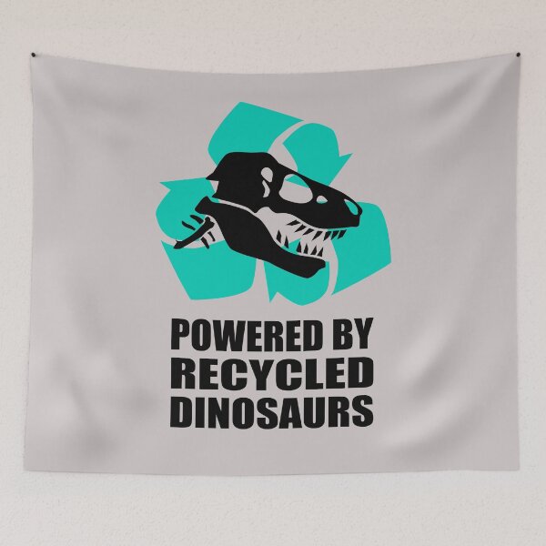 Item preview, Powered by Recycled Dinosaurs - T-Rex designed and sold by birdo-art.