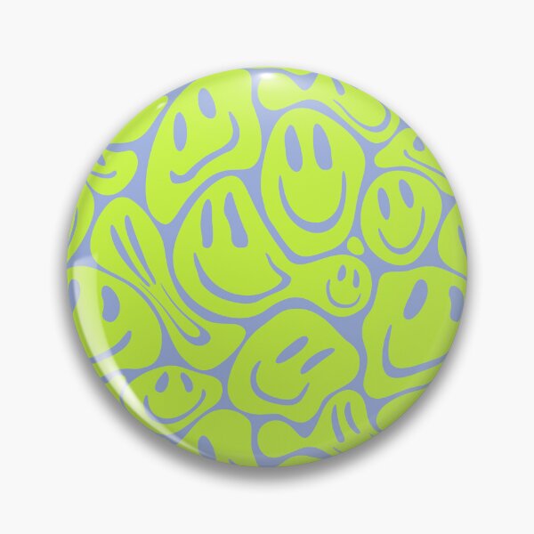 Item preview, Acid Melting Smiles | Liquid Smiley Faces | Preppy Acid Green Color Sky Blue BG | Pet Collars Summer Style  designed and sold by PEARROT.