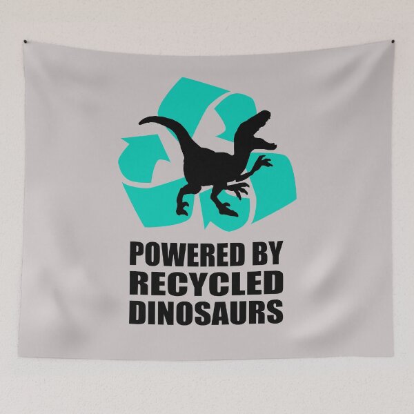 Item preview, Powered by Recycled Dinosaurs - Raptor designed and sold by birdo-art.
