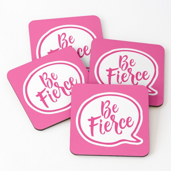 Item preview, Be Fierce Speech Bubble in Hot Pink Script designed and sold by moosemtndesign.