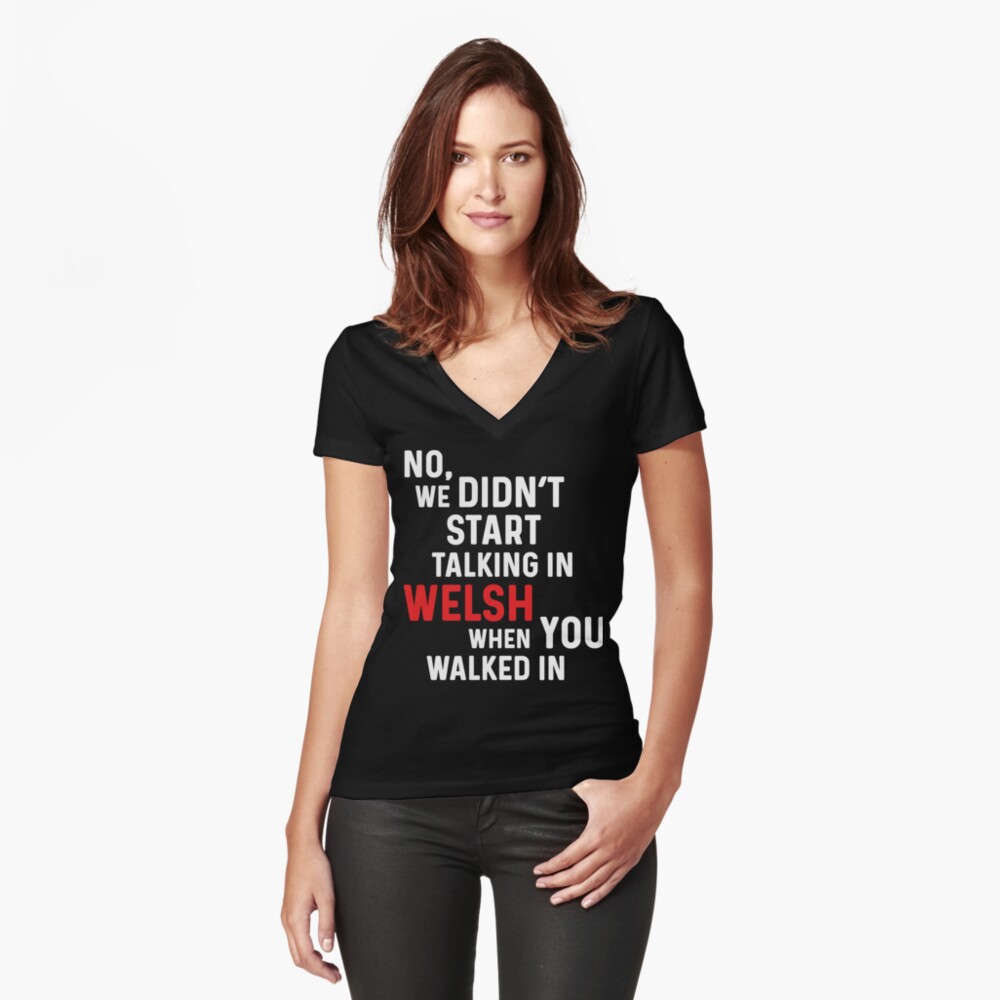 Item preview, Fitted V-Neck T-Shirt designed and sold by indywales.