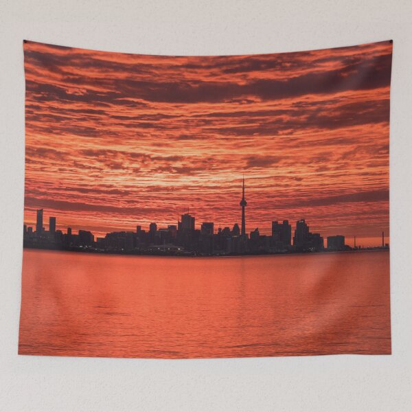 Item preview, Spectacular Skies - Toronto Skyline Minutes Before Sunrise designed and sold by Georgia Mizuleva.