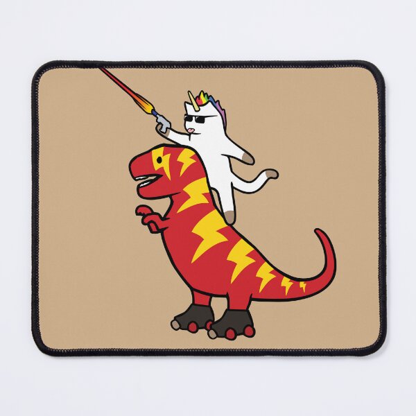 Item preview, Unicorn Cat Riding Lightning T-Rex designed and sold by jezkemp.