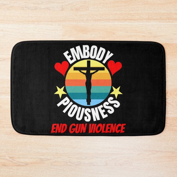 Item preview, End Gun Violence Embody Piousness Retro Sunset Christian Cross Religious designed and sold by epicthoughts.