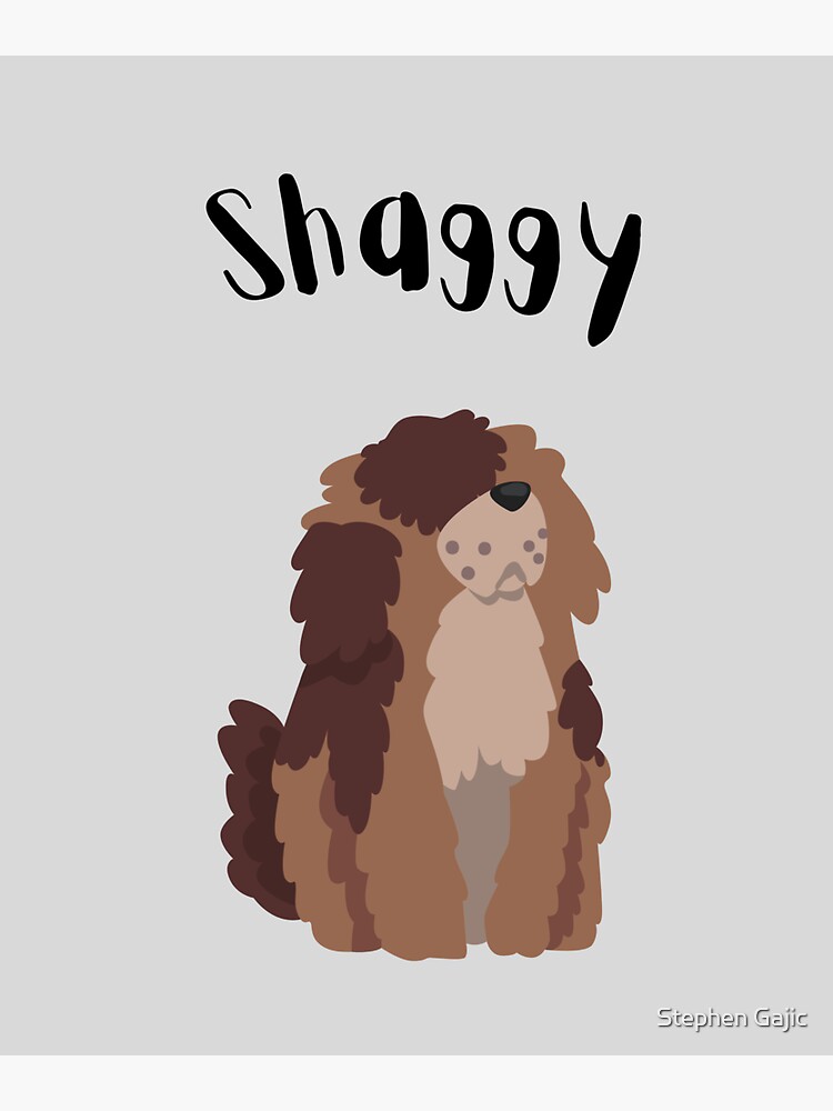 "Shaggy dog" Sticker for Sale by StephsDesigns Redbubble