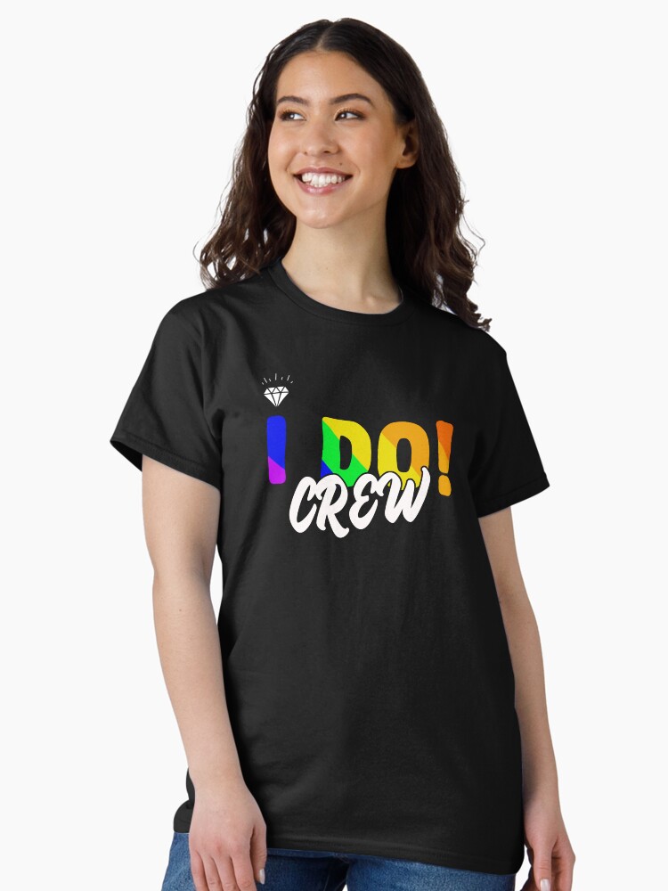 lgbtq wedding rainbow i do crew Classic T-Shirt