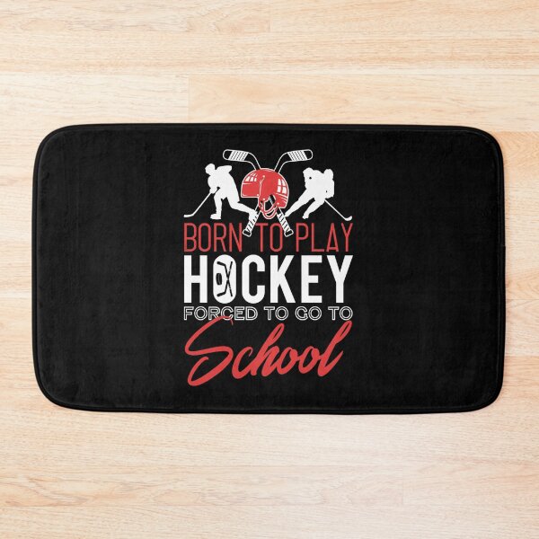 Item preview, Born To Play Hockey Forced To Go To School Sticker designed and sold by dianesandraon.
