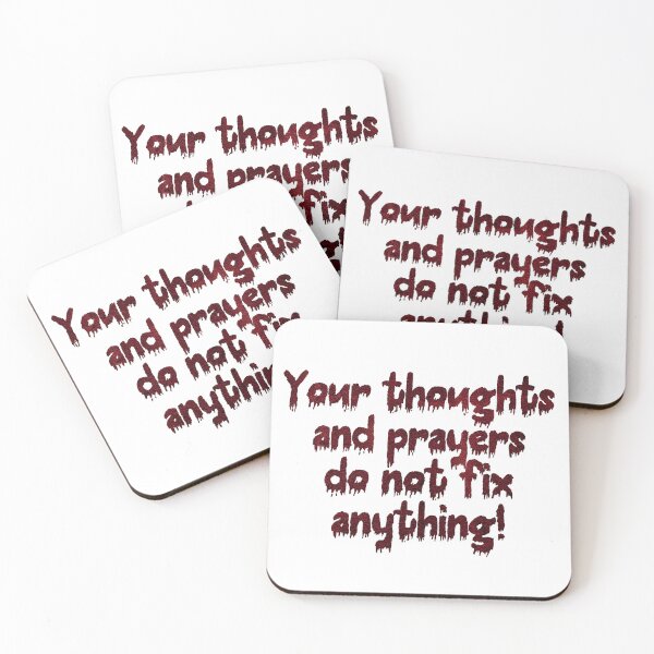 Item preview, Copy of Thoughts and prayers do not fix this black and red colors designed and sold by Zevy-Darling.