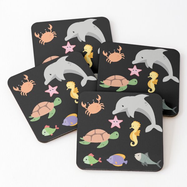 Item preview, Underwater Animals | Dolphin | Turtle | Crab | Seahorse | Fish designed and sold by Ravenvine.