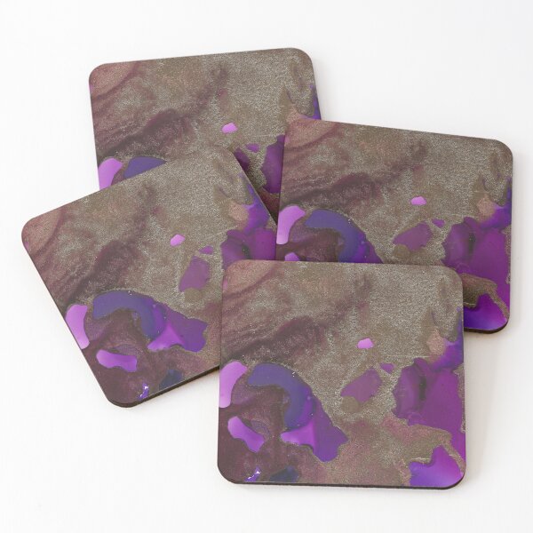 Item preview, Purple and Gold Flow Alcohol Ink designed and sold by Silver Sky by Janet.