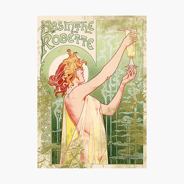 Item preview, Absinthe Robette Vintage advertising French Art Nouveau design designed and sold by Vintage Designs +.