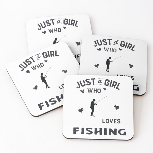 Item preview, Just A Girl Who Loves Fishing, Funny Fishing Design, Fishing Quote  designed and sold by Aerial Addicts.