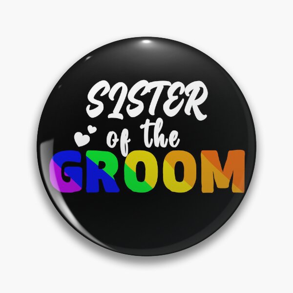 Item preview, lgbtq wedding rainbow sister of the groom designed and sold by Tropoid.