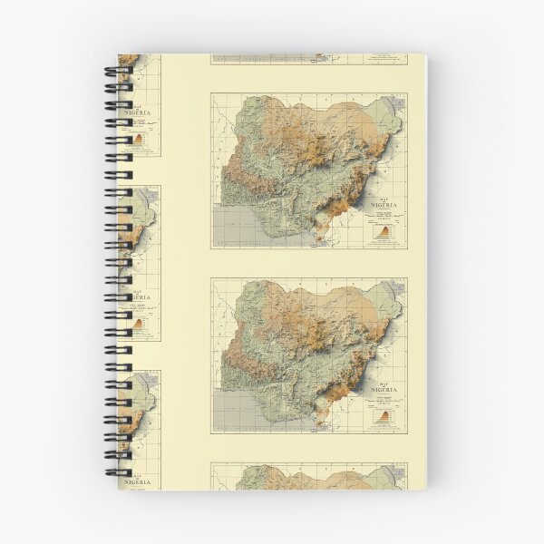 Item preview, 1961 Nigeria Relief Map 3D digitally-rendered designed and sold by ThinkAboutMaps.