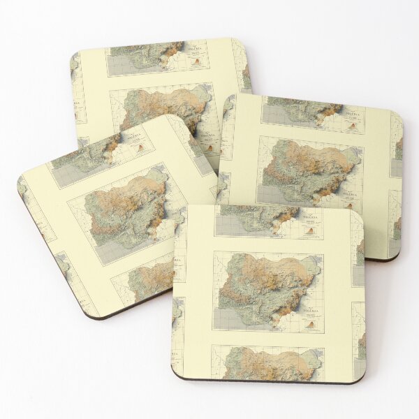 Item preview, 1961 Nigeria Relief Map 3D digitally-rendered designed and sold by ThinkAboutMaps.