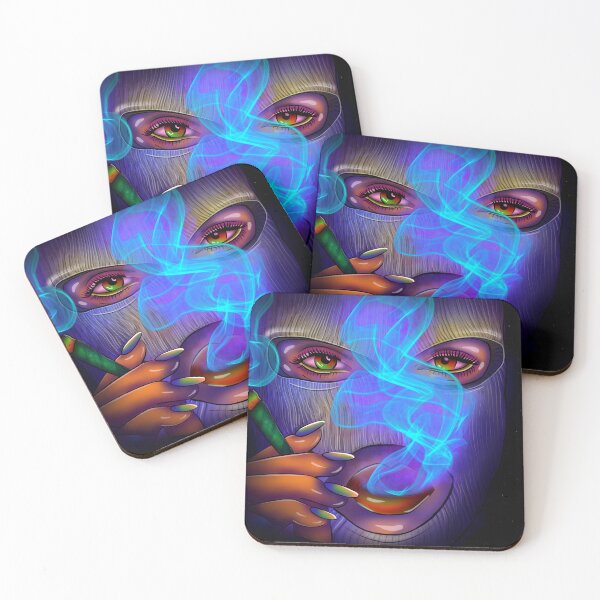Item preview, Neon Ski Mask Smoker Print  designed and sold by bmorART.