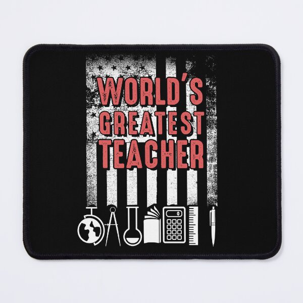 Item preview, Worlds Greatest Teacher American Flag Patriot Conservative Students designed and sold by DadJokeDescript.