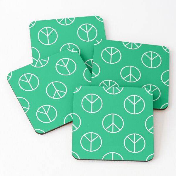 Item preview, Green Peace Sign 70s Pattern designed and sold by Creations-By-Em.