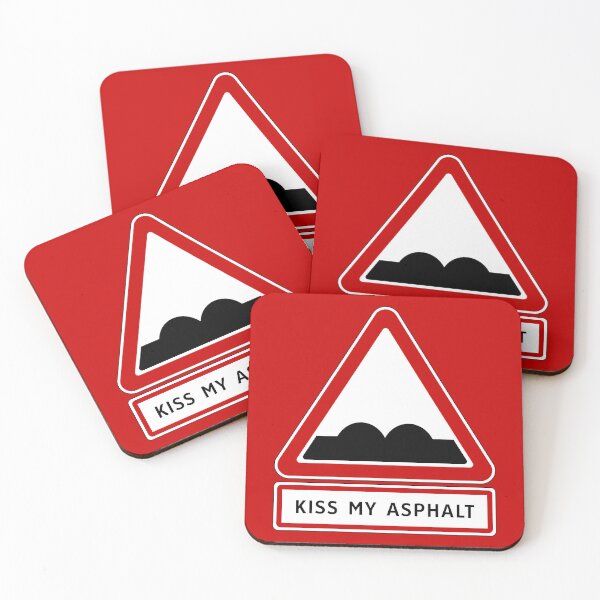 Item preview, Road Sign - Kiss My Asphalt designed and sold by Clusterfudge.