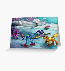 Ice skating MLP card! Greeting Card