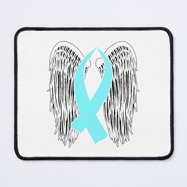 Item preview, Winged Awareness Ribbon (Light Blue) designed and sold by blakcirclegirl.