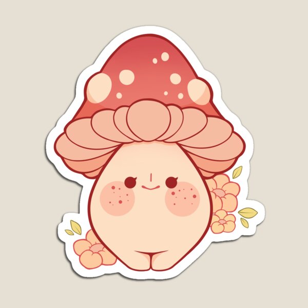 Item preview, Mushroom lady with freckles and flowers designed and sold by Rihnlin.