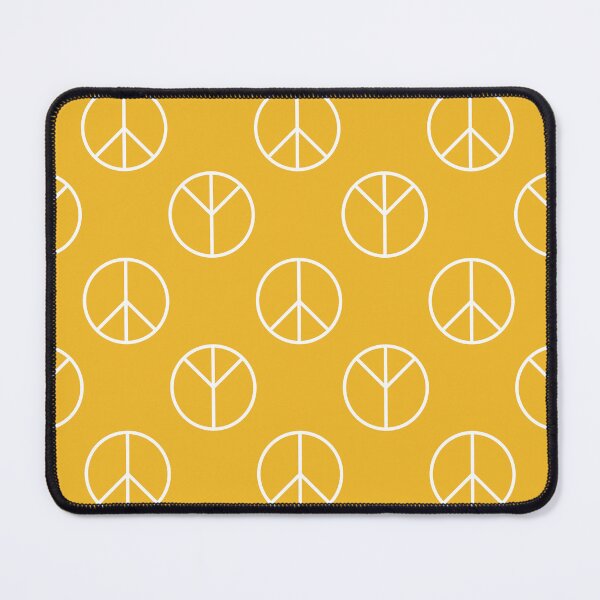 Item preview, Yellow Peace Sign 70s Pattern designed and sold by Creations-By-Em.