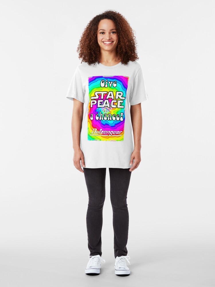 Alternate view of Give Star Peace A Chance! Slim Fit T-Shirt