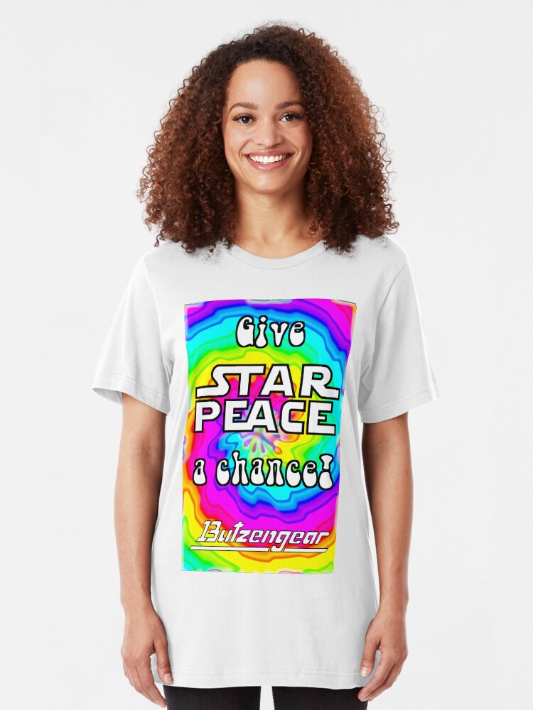 Alternate view of Give Star Peace A Chance! Slim Fit T-Shirt