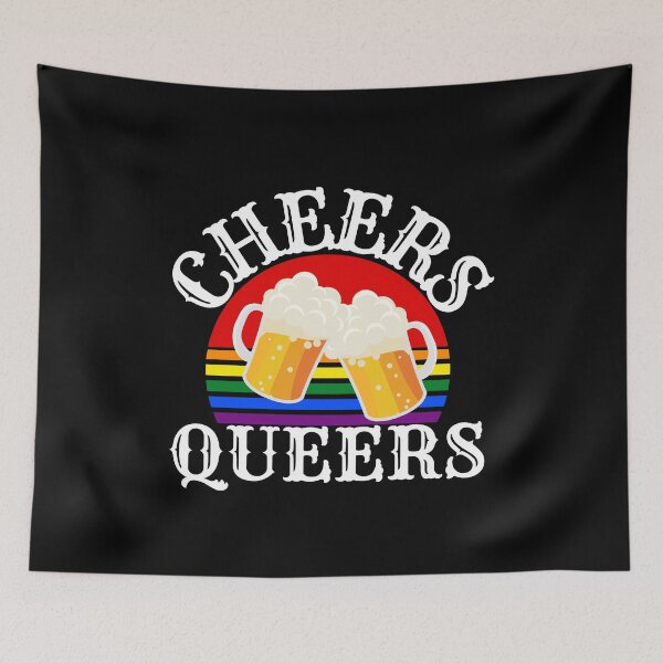 Item preview, Cheers queers gay pride LGBT+ shirt designed and sold by Dunn Designs.