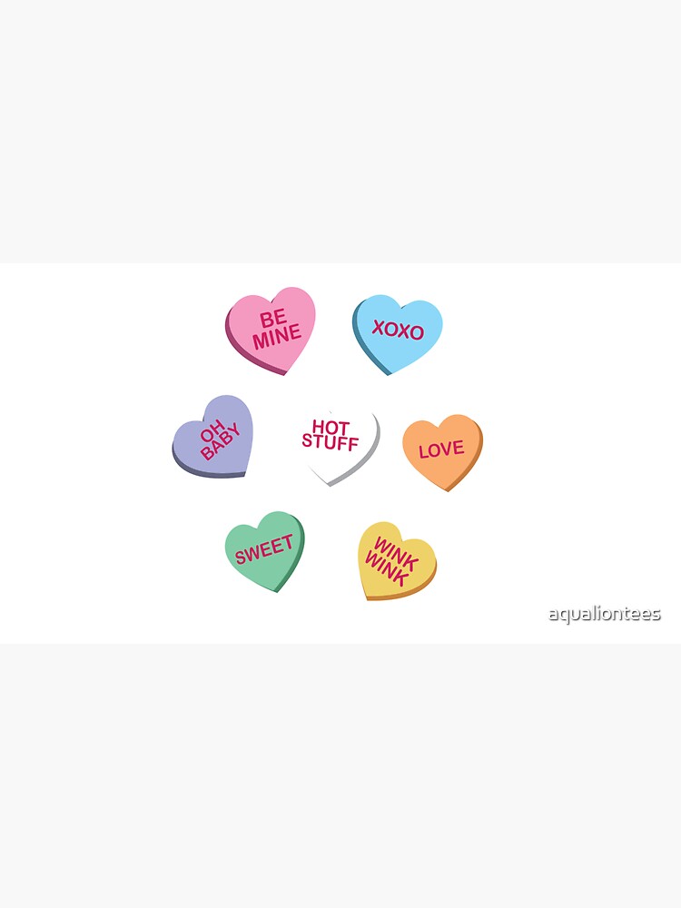 Thumbnail 7 von 7, Cap, Männer Frauen Kinder Valentinstag Conversation Candy Hearts designt und verkauft von aqualiontees.