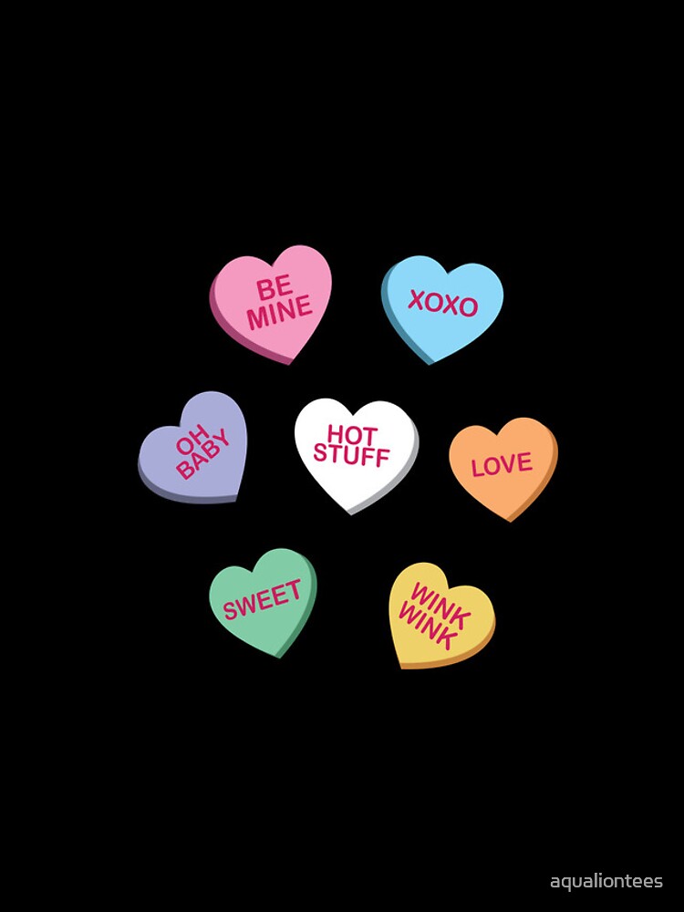 Thumbnail 4 von 4, iPhone-Hülle, Männer Frauen Kinder Valentinstag Conversation Candy Hearts designt und verkauft von aqualiontees.