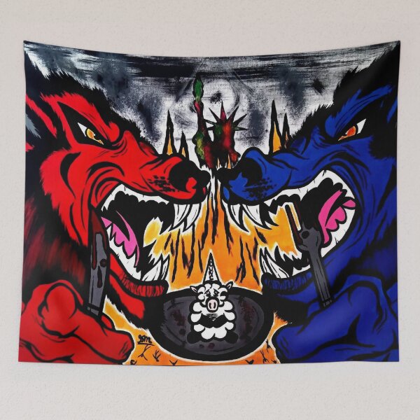 Item preview, Two Wolves And A Sheep designed and sold by Madame Sam.