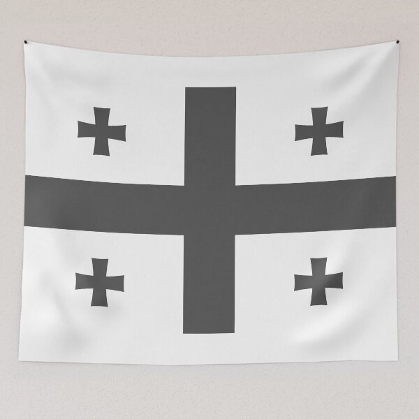 Item preview, Black and White Georgia Flag designed and sold by VexillologyShop.
