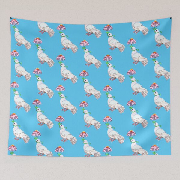 Item preview, Dove with Flower Umbrella designed and sold by Deborah Camp.