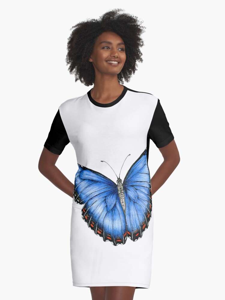 blue morpho dress