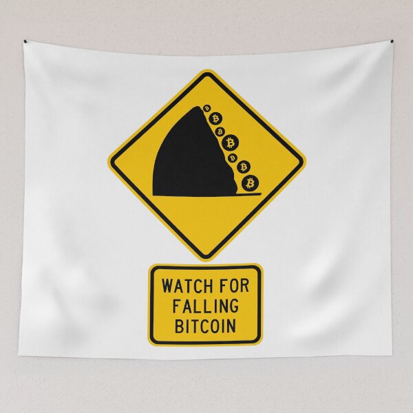 Item preview, Road Sign - Watch for Falling Bitcoin designed and sold by Clusterfudge.