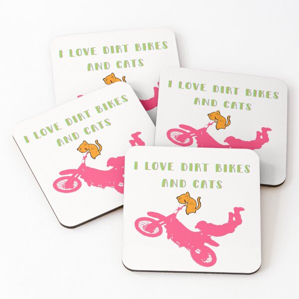 Item preview, I LOVE DIRT BIKES AND CATS designed and sold by DAKSs.