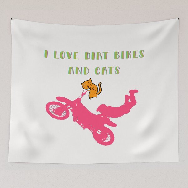 Item preview, I LOVE DIRT BIKES AND CATS designed and sold by DAKSs.