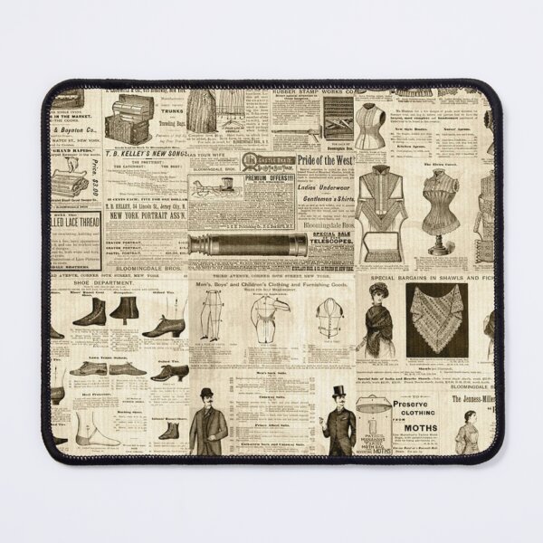 Item preview, Vintage Newspaper Advertisements Tiled designed and sold by silviaol.