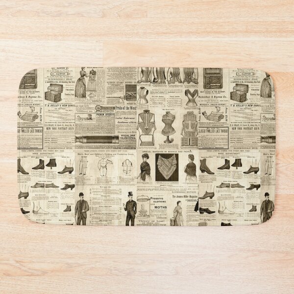Item preview, Vintage Newspaper Advertisements Tiled designed and sold by silviaol.